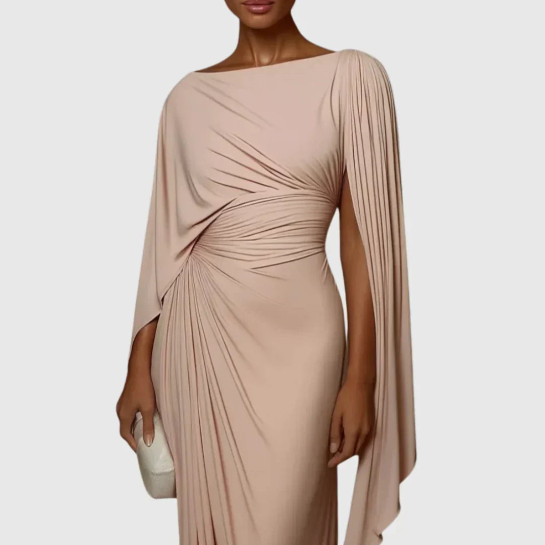Lina | Elegant Draperad Maxiklänning