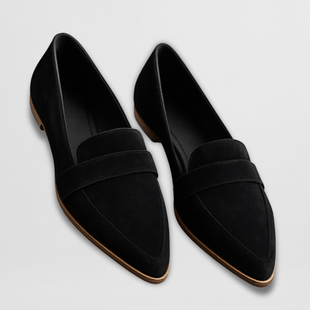 Helen | Mjuka Loafers i Veganskt Mocka