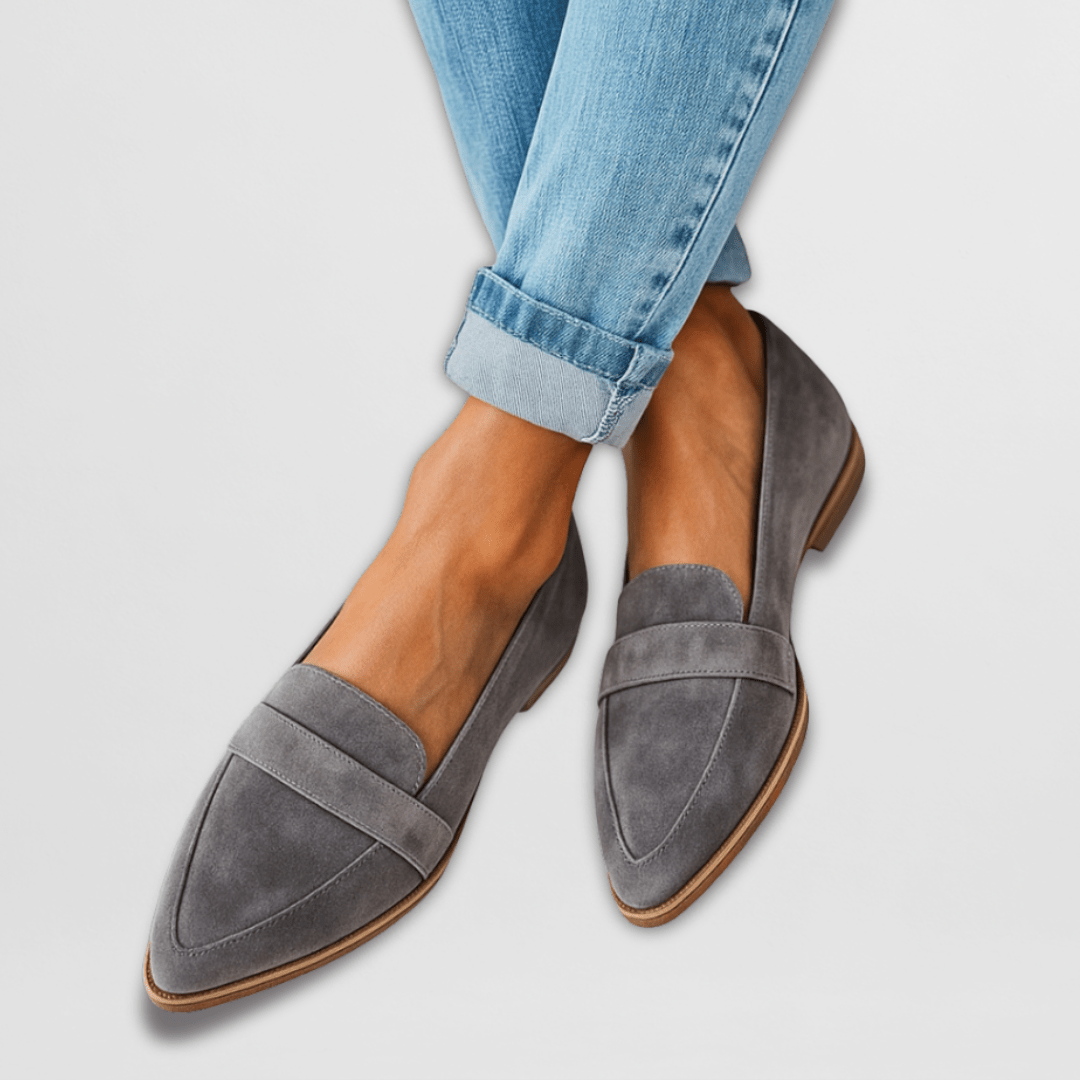 Helen | Mjuka Loafers i Veganskt Mocka