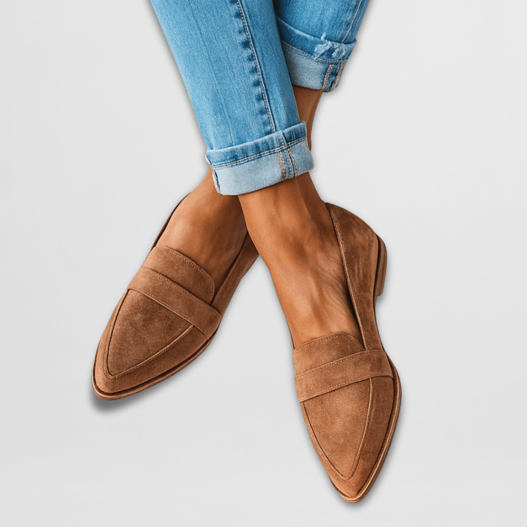 Helen | Mjuka Loafers i Veganskt Mocka