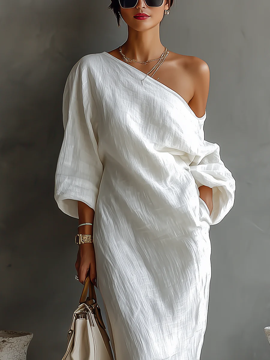 Elise | Asymmetrisk Elegant Maxiklänning