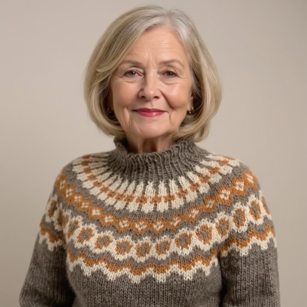 Carol | Stickad tröja i isländsk stil